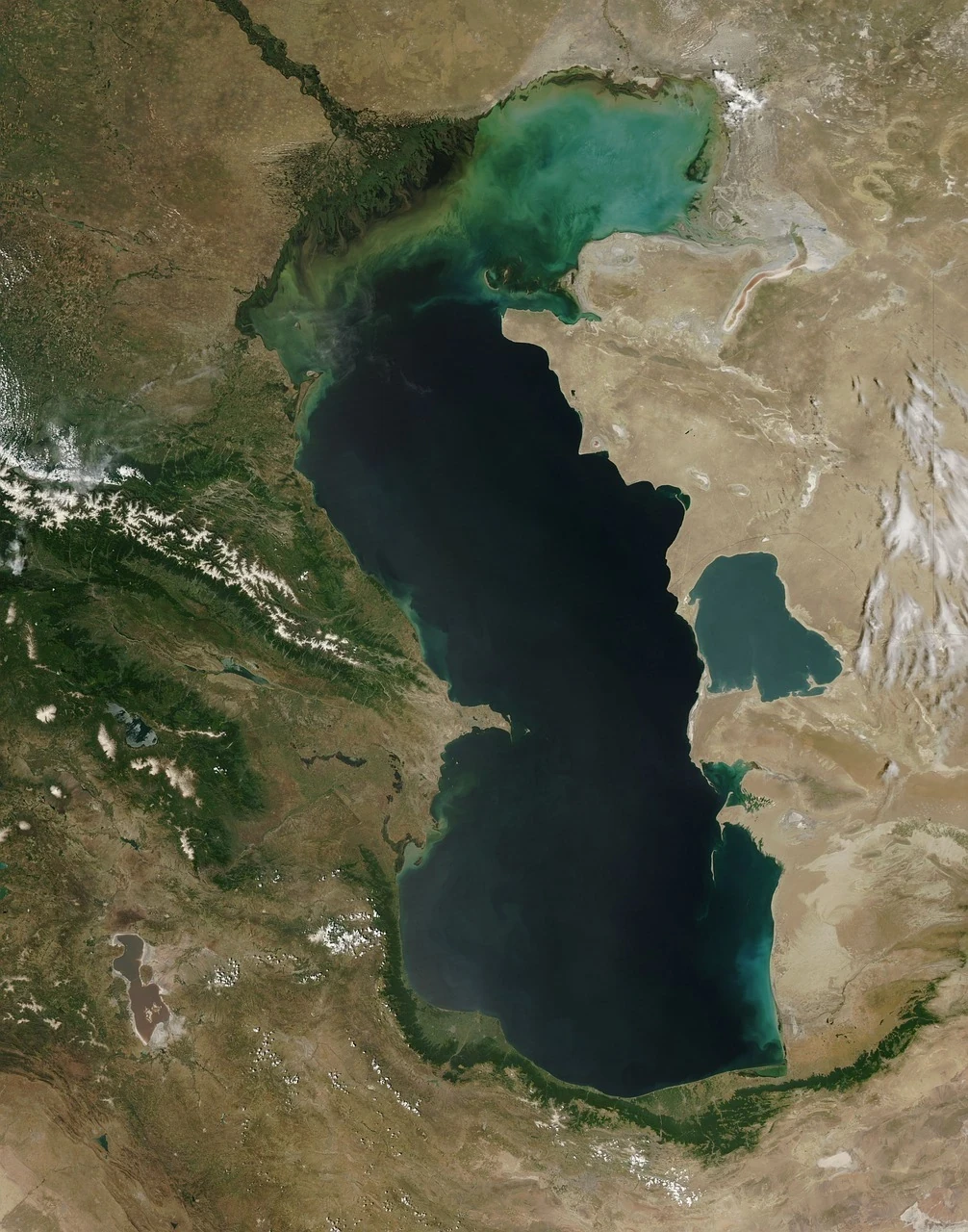 Де знаходиться Каспійське море на карті